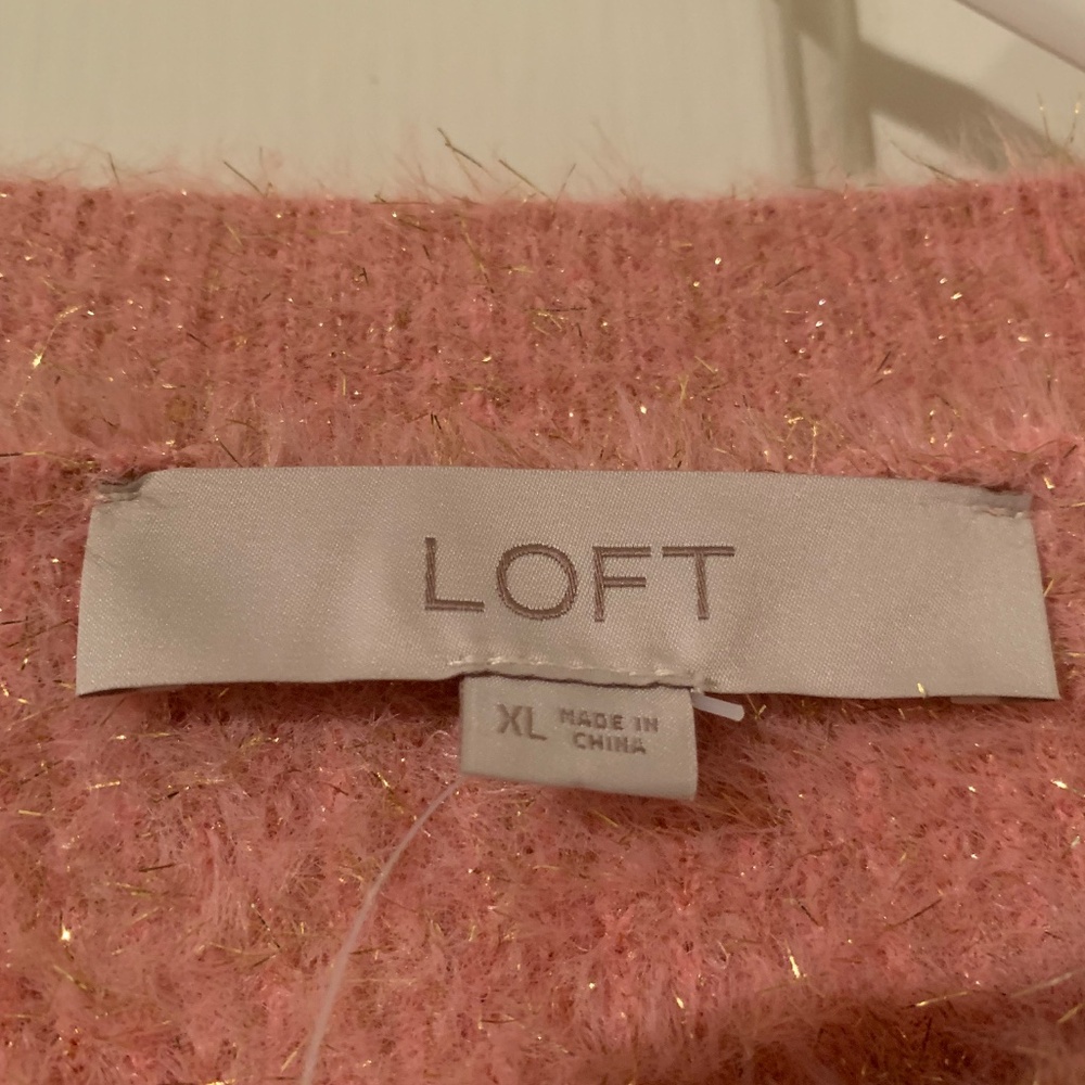 Loft XL Fuzzy Shimmer Sweater - Picture 3 of 6